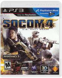 SOCOM 4: US Navy SEALs Playstation 3 US box art